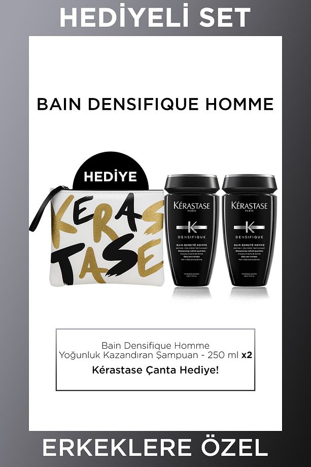 Bain Densifique Homme Erkekler Için Yoğunluk Kazandıran Şampuan X2 - 1