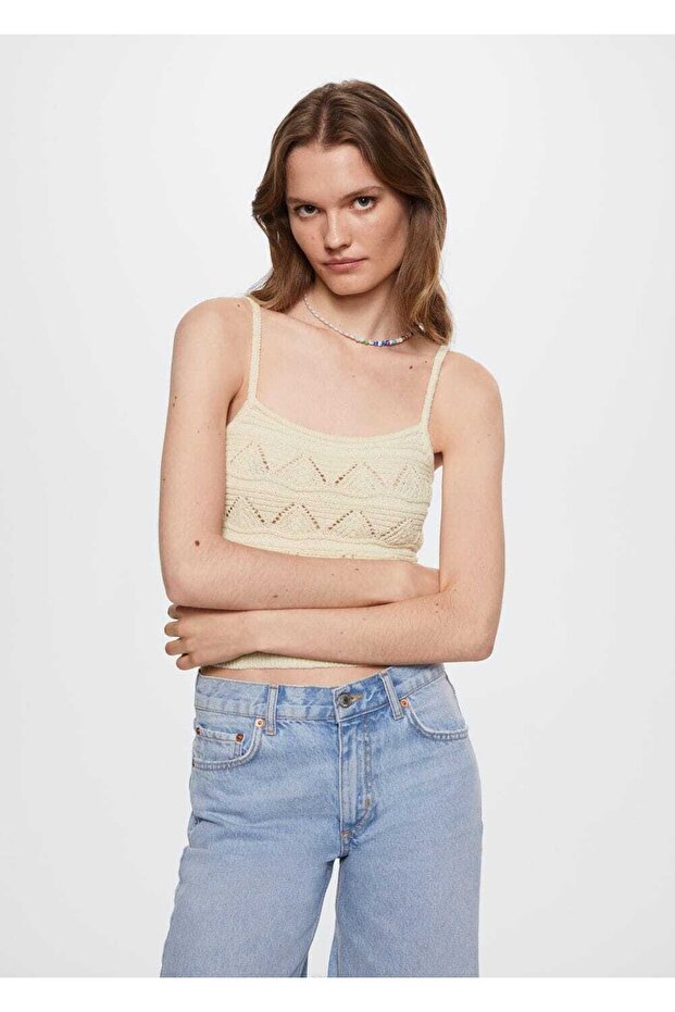 Triko Cropped Bluz - 1