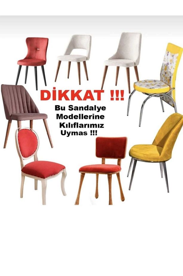 Tuğla Desen Yüksek Kaliteli Yıkanabilir Standart Sandalye Örtüsü Antarit 1 Adet - 4