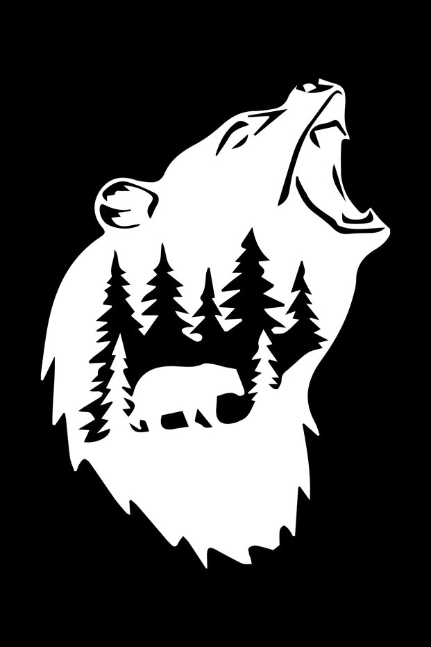 Off Road Bear Car, Motorcycle, Helmet, Laptop, Glass Sticker 13x10 Cm