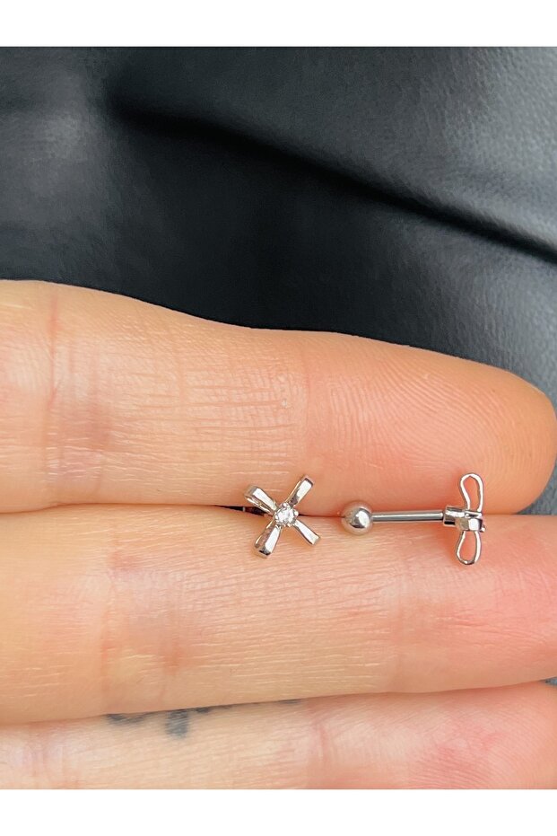 Çelik Kıkırdak Helix Tragus Piercing(1adet) - 1