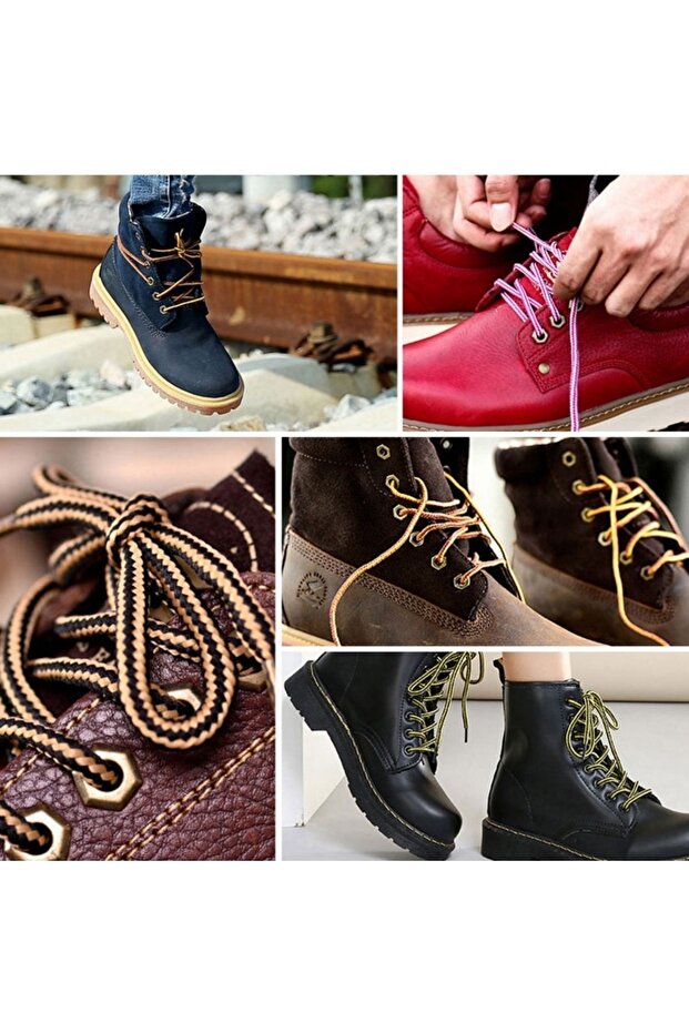 120 Cm Koyu Sarı, Cat Bot Ayakkabı Bağcığı Bağı Ipi, Fitilli Dayanıklı Sağlam Bağcık, Shoelace - 6