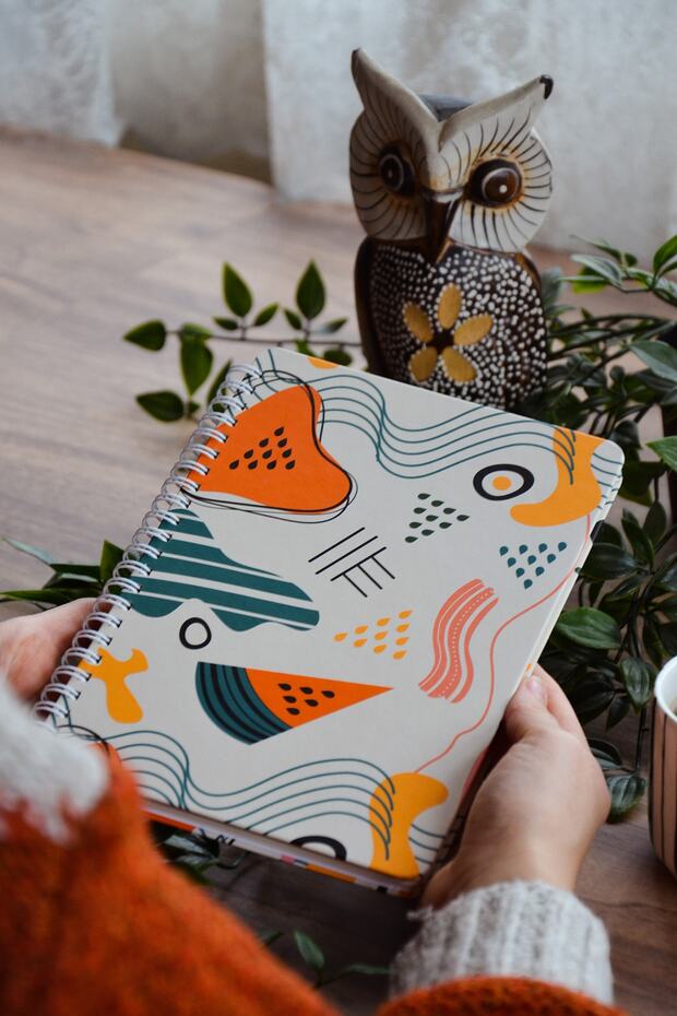 A5 Hard Cover Spiral Squared Notebook - 1