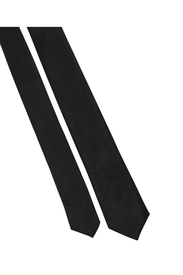 Erkek Çocuk Düz Saten Siyah Kravat Ve Mendil Set 03-14 Yaş Tek Ebat 120x5cm - 2