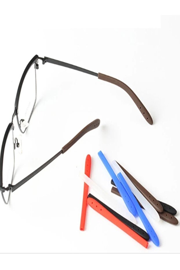 New Glasses Silicone Handle Tip 1 Pair (BLACK)