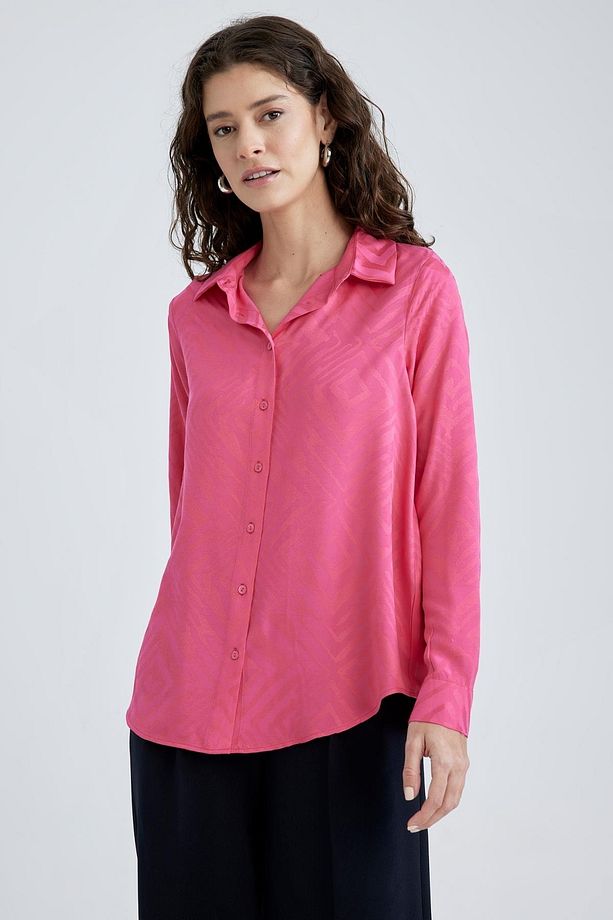 Regular Fit Basic Uzun Kollu Gömlek - 3