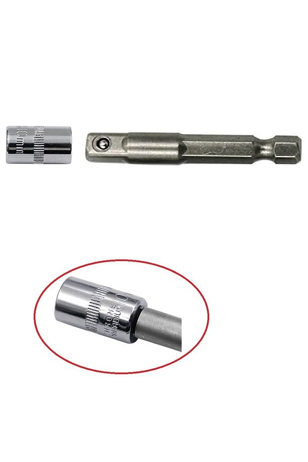 Hex Adaptörlü Shank 1/4" 3/8" Mandren 1/2"uzatma Matkap Vidalama Lokmalı Uç Hex Bit Seti - 6