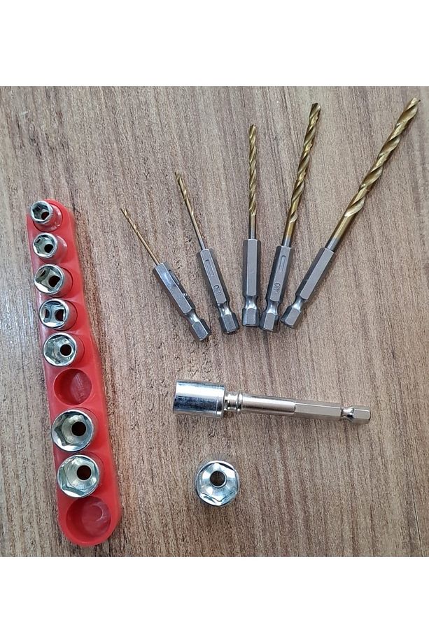 Altıgen Hex Adaptörlü Shank 1/4" Girişli 3/8" Mandren Lokma Matkap Ucu Seti - 4