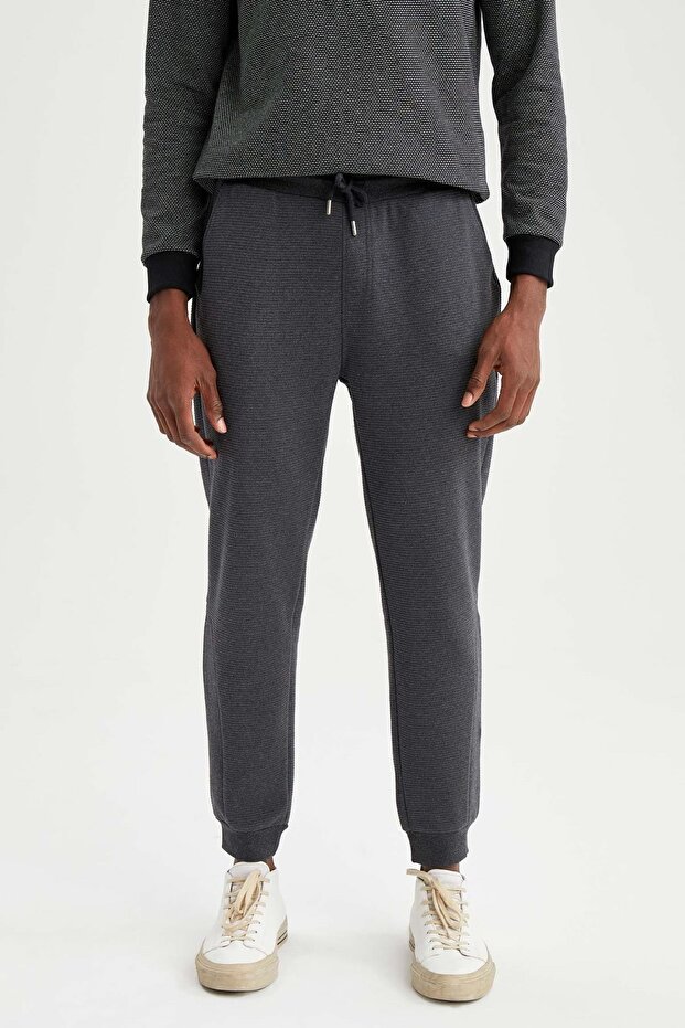 Slim Fit Basic Jogger Eşofman Altı - 7