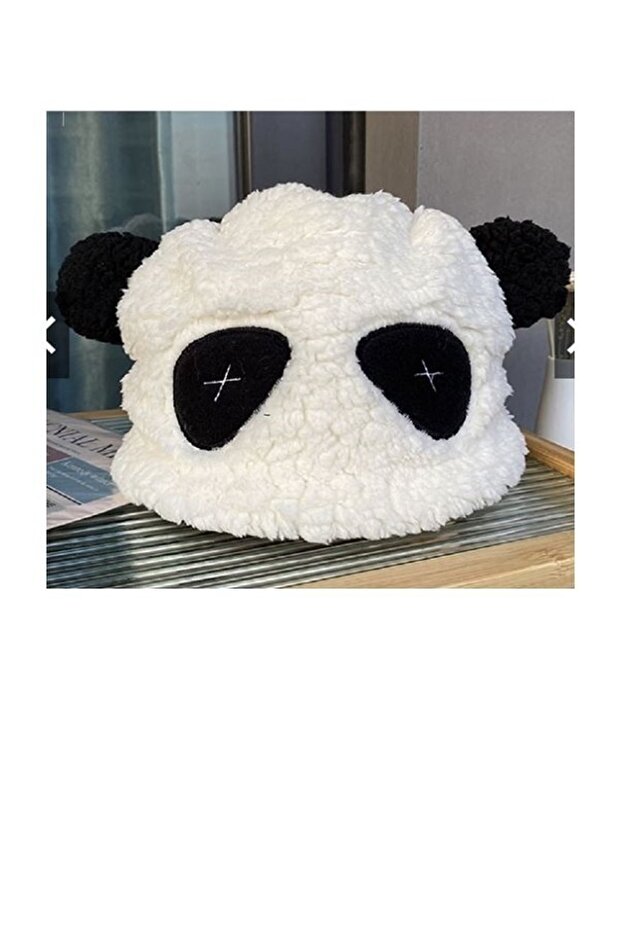 Panda Polar Peluş Bere Kışlık - 2