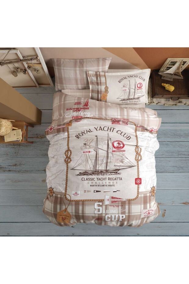Sailor Sailing Patterned Children'S-Teenager's Room Single Duvet Cover Set - Clasy Rapala