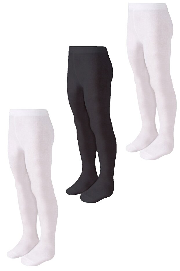 Odor-Free Pantyhose Girl's Mixed Silver Socks 3 Pack