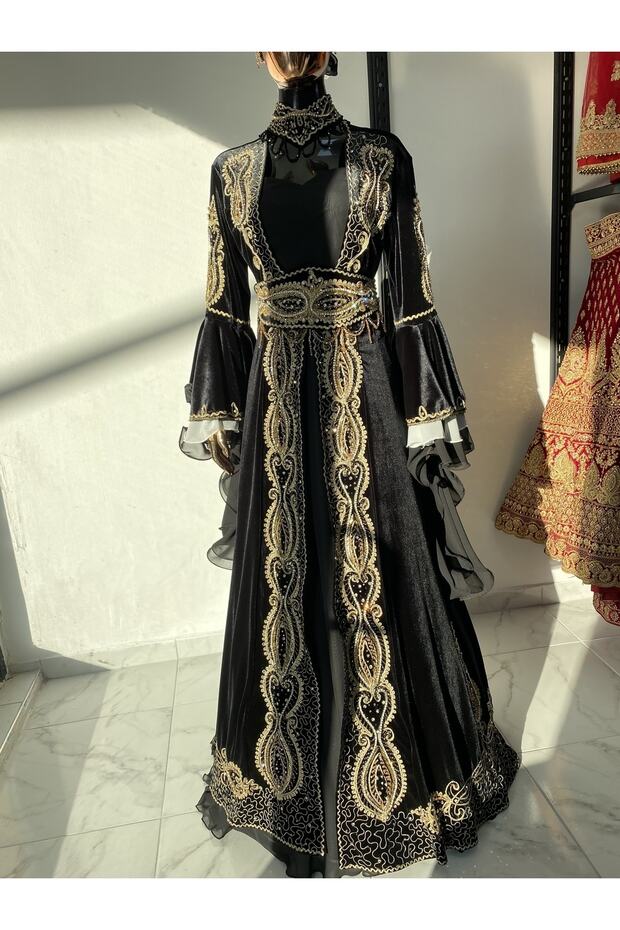 Kına Elbisesi Bindallı Kaftan - 1