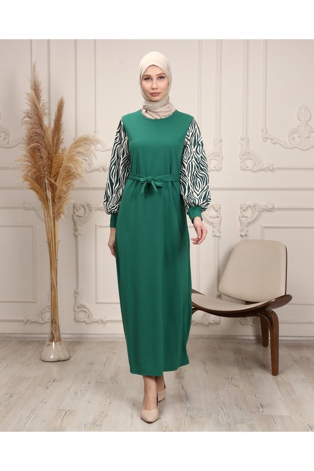 Rochie Hijab lungă cu model zebră