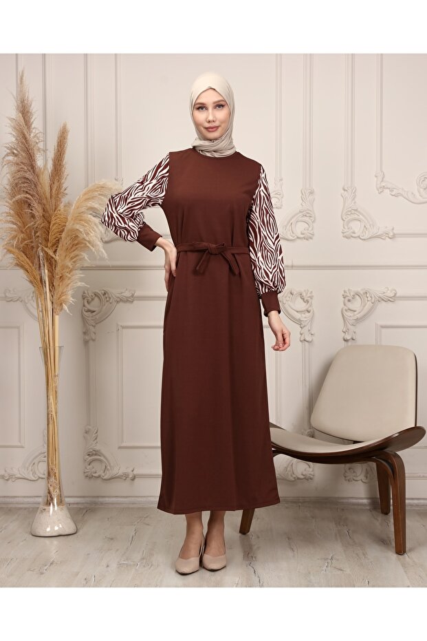 Rochie Hijab lungă cu model zebră - 1