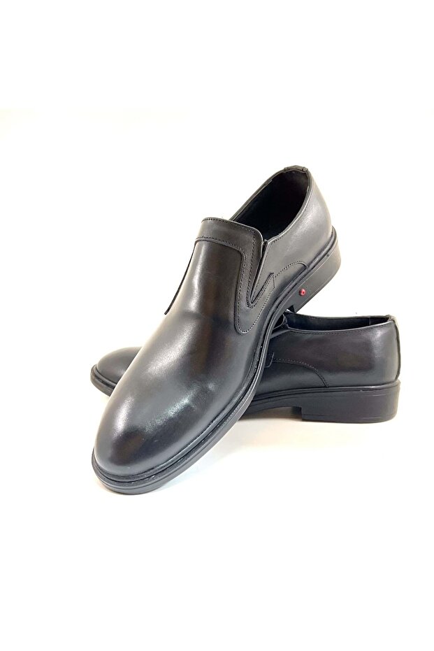 Pieno 110 Black Men's Leather Casual Shoes - Black