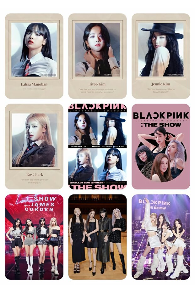 Black Pink 17 No -kpop- 9 Piece Photocard Set