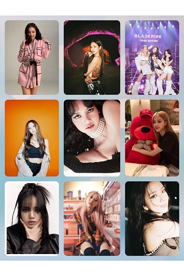 Black Pink 20 No -kpop- 9 Piece Photocard Set