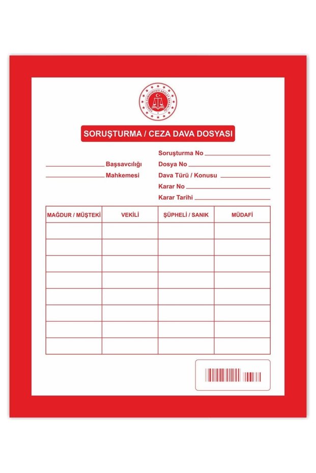 Lawyer Investigation Criminal Case Icra File Red 1stQuality Pack of 25 Pieces
