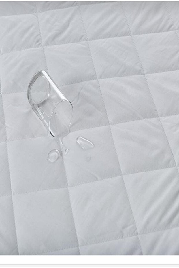 Kapitoneli Fitted Yatak Koruyucu Tek Kişilik Pamuklu Sıvı Geçirmez Yatak Alezi 100 X 200 Cm Tulum - 4