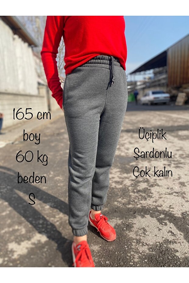 Üçip Eşofman Altı Şardonlu Antrasit - 5