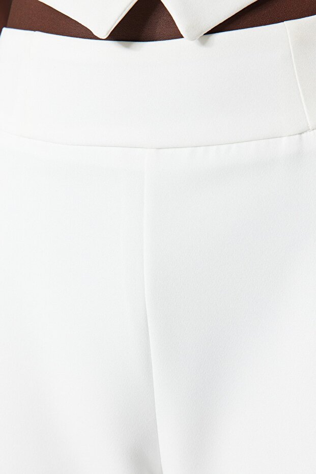 Bridal Ekru Dokuma Pantolon TPRSS23PL00023 - 5
