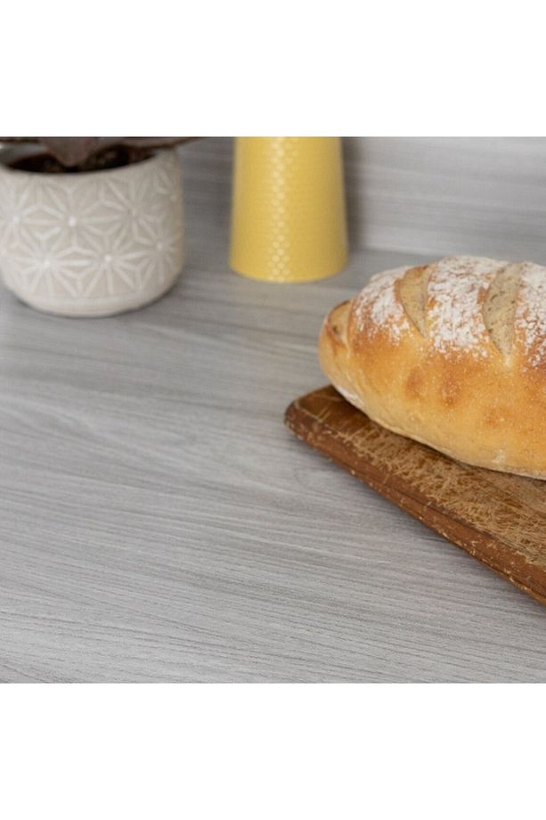 Mat Gri Ahşap Desenli Yapışkanlı Folyo 45cm X 1mt - 2