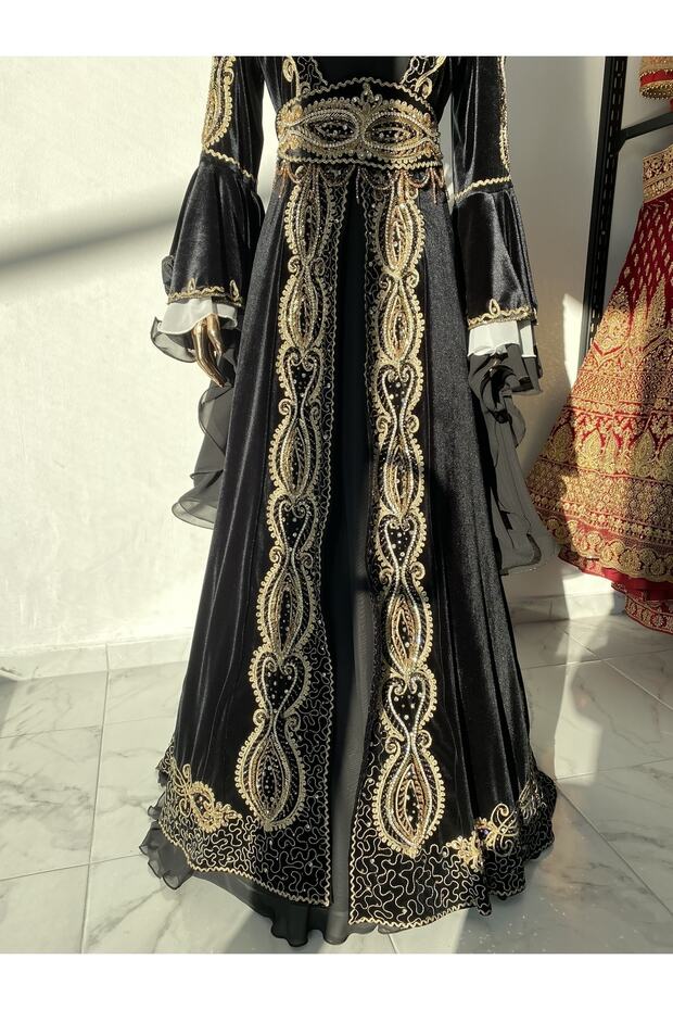 Kına Elbisesi Bindallı Kaftan - 5