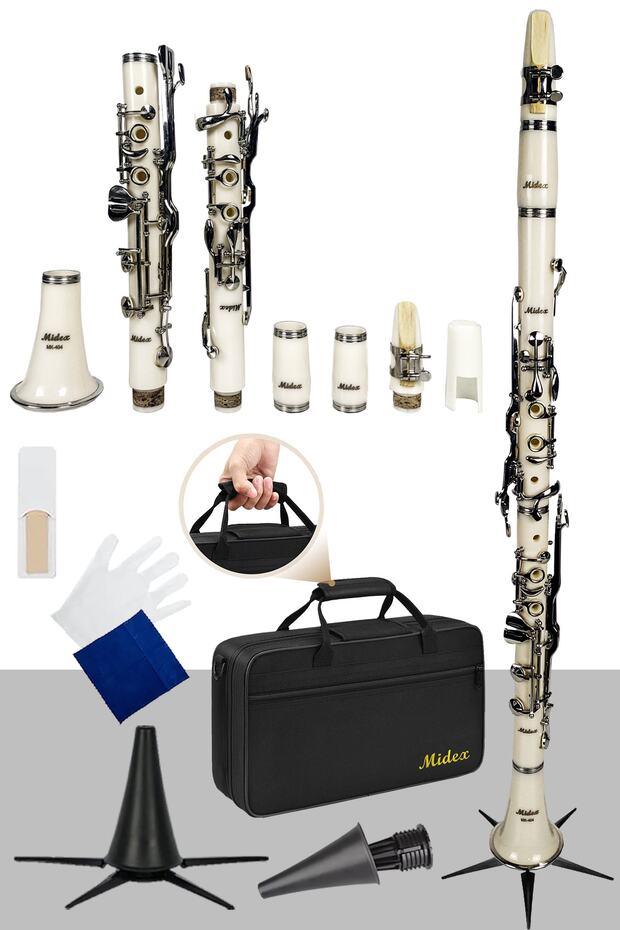 Mk-404st Profesyonel Sol Klarnet 4 Yüzüklü Standlı Full Set - 1