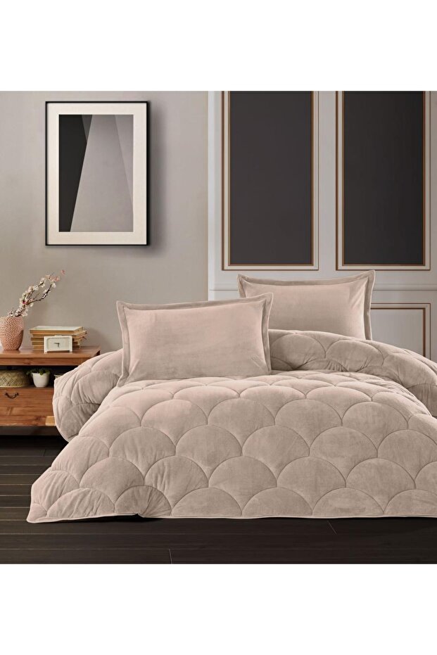 Welsoft Single Duvet + Pillowcase Set Light Beige