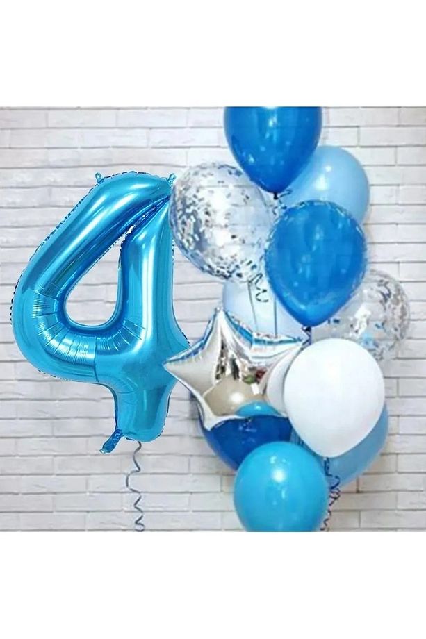 Mavi Yaş Balon Set -1-2-3-4-5-6-7-8-9 - 1