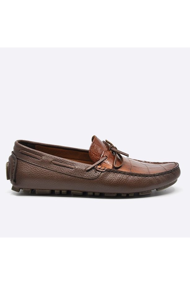 Hakiki Deri Taba Kroko Yazlık Loafer Erkek Ayakkabı 9845 - 3