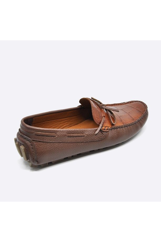 Hakiki Deri Taba Kroko Yazlık Loafer Erkek Ayakkabı 9845 - 5