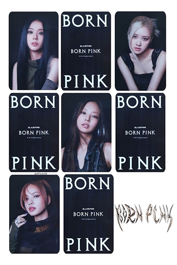 Black Pink-born Pink- No 29 -kpop- 9 Piece Photocard Set