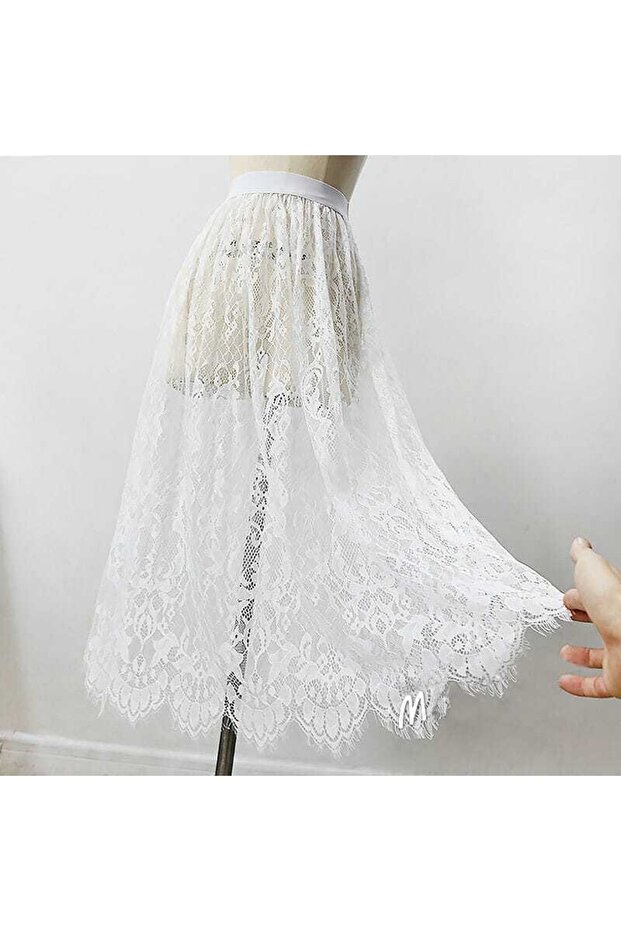 Lace White Skirt
