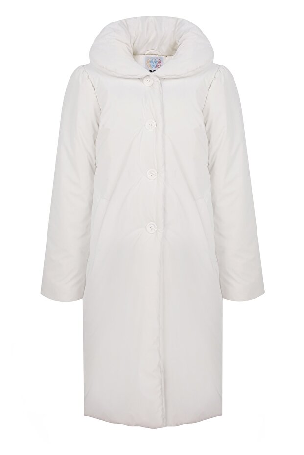 Cloud Mat Beyaz Şişme Mont - 1