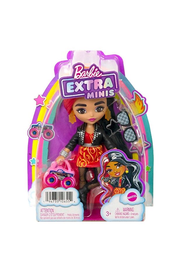 Extra Mini Bebekler Alev Baskılı Elbise - 4