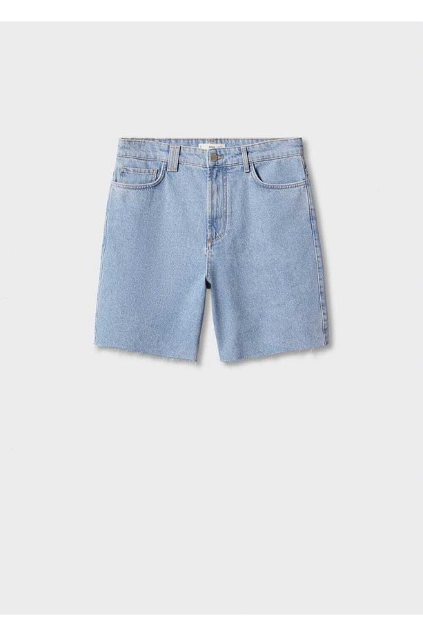 Regular Fit Denim Bermuda Şort - 1