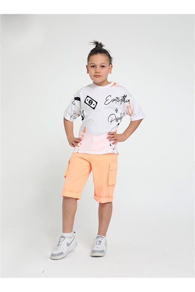 Boy's Cotton Cargo Pocket Shorts