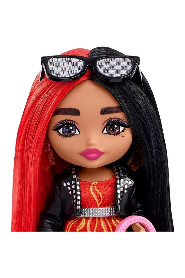 Extra Mini Bebekler Alev Baskılı Elbise - 3