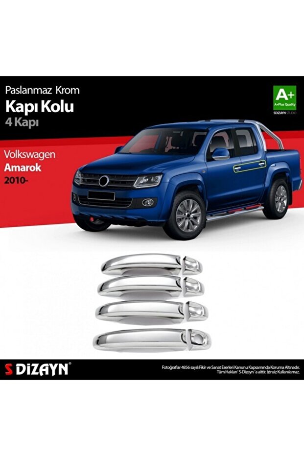 Vw Amarok Krom Kapı Kolu 4 Kapı Paslanmaz Çelik - 1