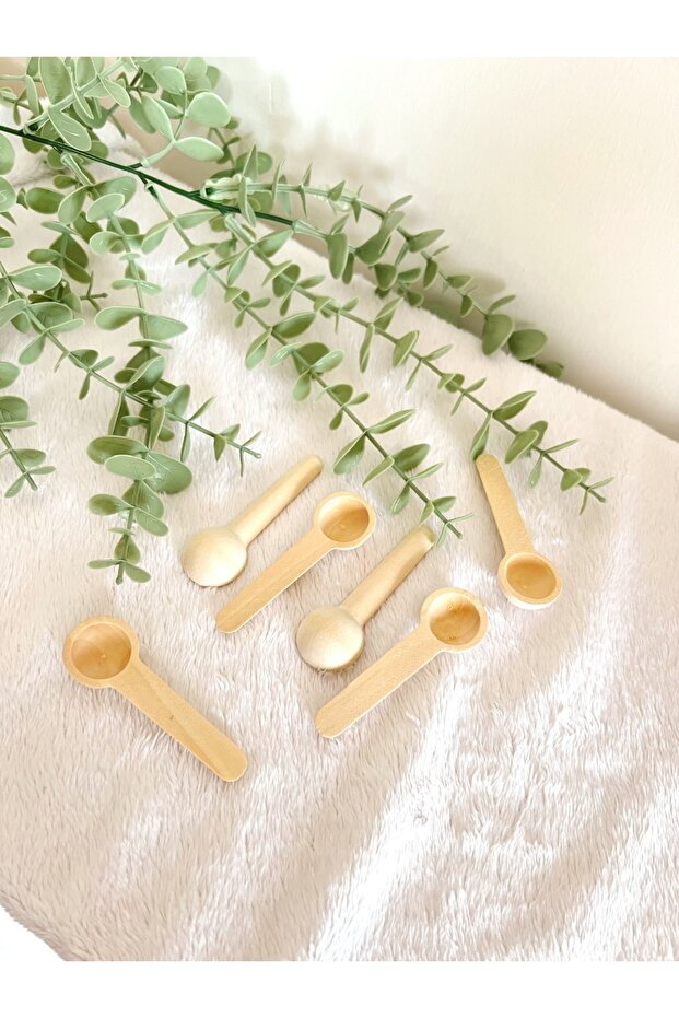 6lı Ahşap/bambu Mini Baharat Kaşığı - 1