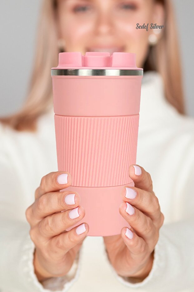 304 Stainless Steel 500 Ml Non-Slip Rubberized Thermos Cup Mug Vehicle Coffee Tea Thermos 549