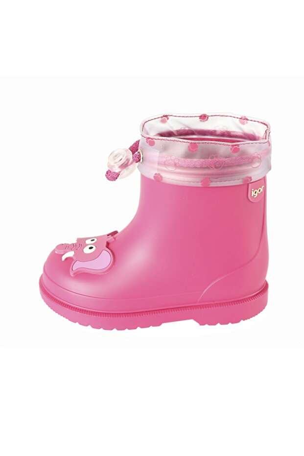 W10242 Bimbi Elefante Kids Elephant Fuchsia Rain Boots