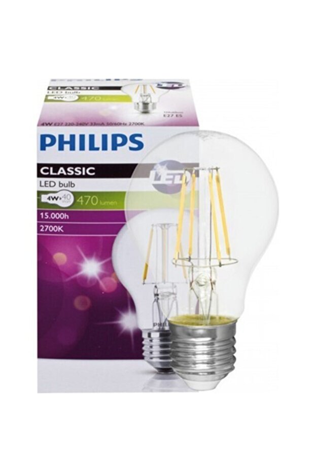 Phılıps Classic Ledbulb Led Ampul 4 Watt=40w - 1