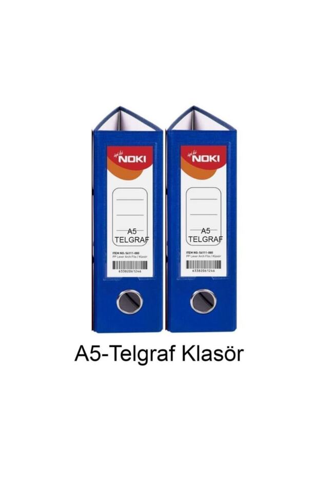 Telgraf Klasör Mavi Geniş A5 Plastik 2 Adet - 1
