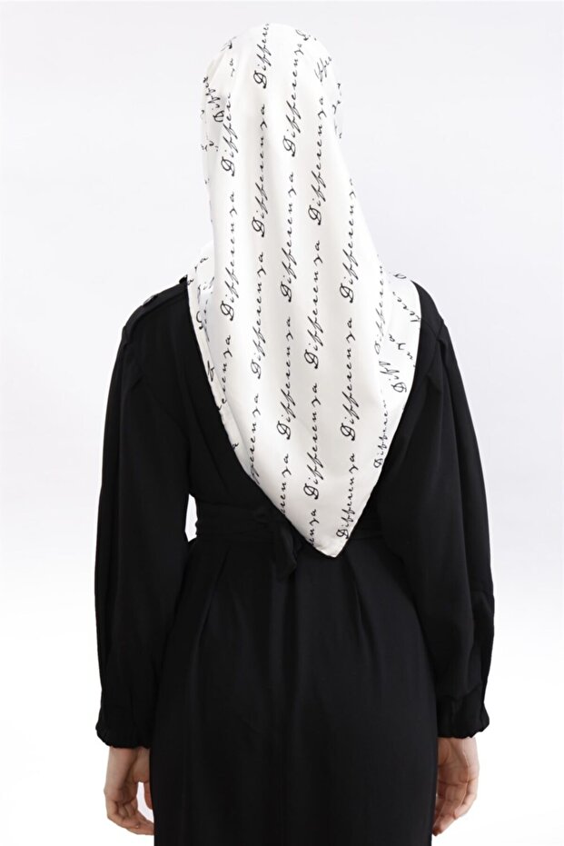 Logo Patterned Scarf White - 3