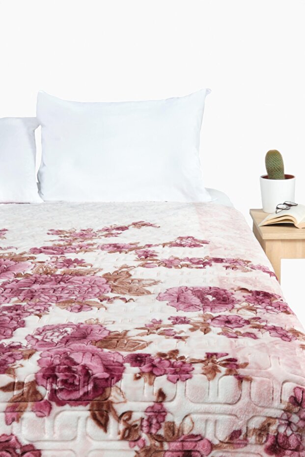 Çift Kişilik Battaniye - Gül Kurusu - 2