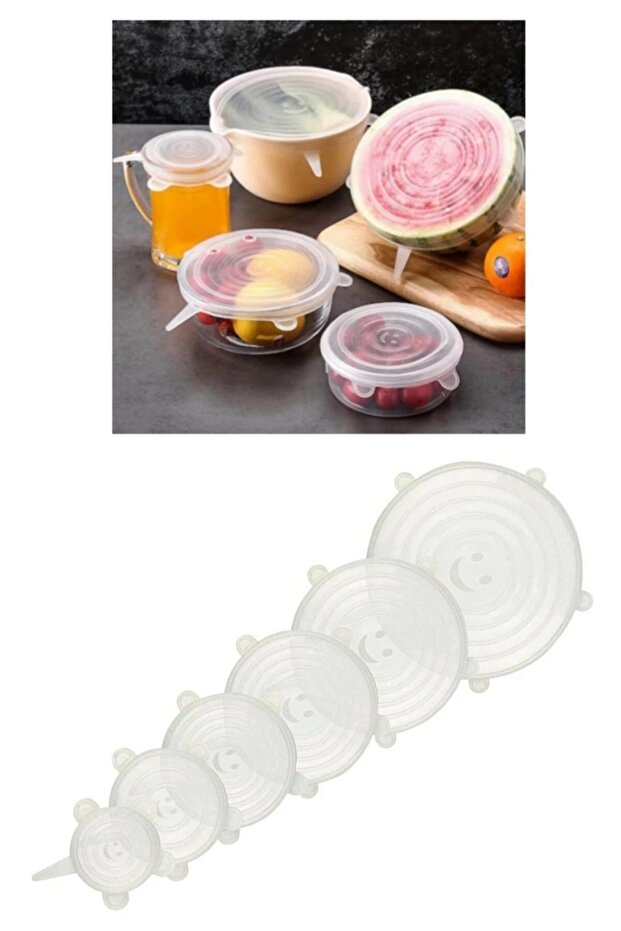 Silikon Streç Kapağı 6'lı - 1