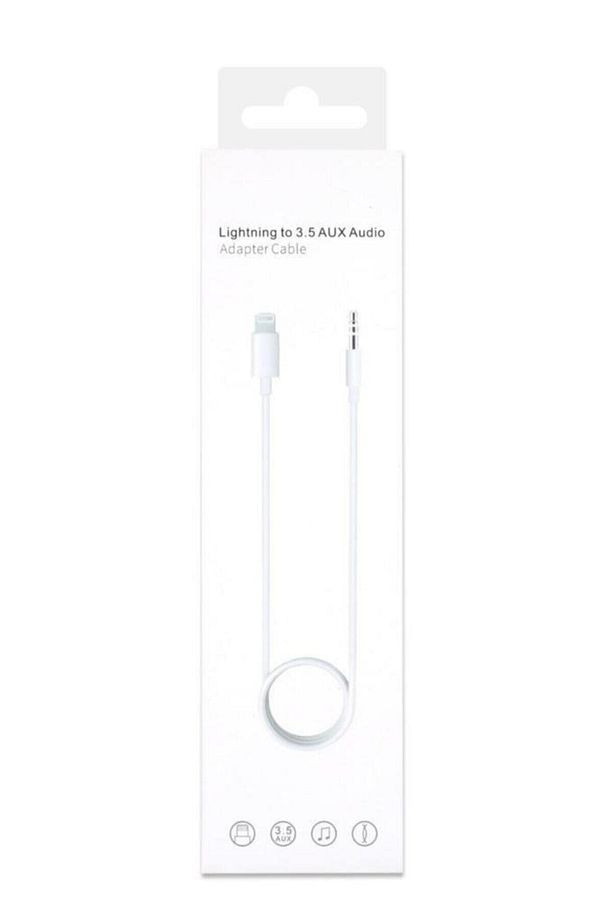 -ıphone Lightning To 3.5 Aux Audio Adapter Cable 1m Mh025 - White - 3